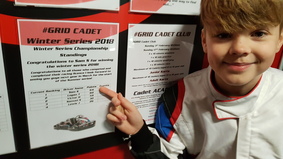 Sam Stoner Racing | Teamsport Leeds 2018 Winter Cadet Championship | Sam showing his top finishing posision on the results sheet.